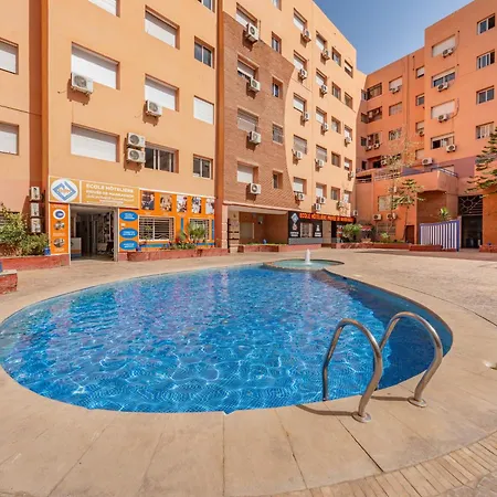 Elegant Appartement 2 Chambres Avec Piscine Et Climatisation A Gueliz Marrakesh Exterior photo