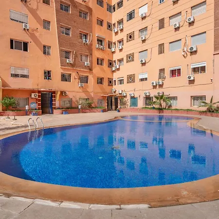 Elegant Appartement 2 Chambres Avec Piscine Et Climatisation A Gueliz Marrakesh Exterior photo