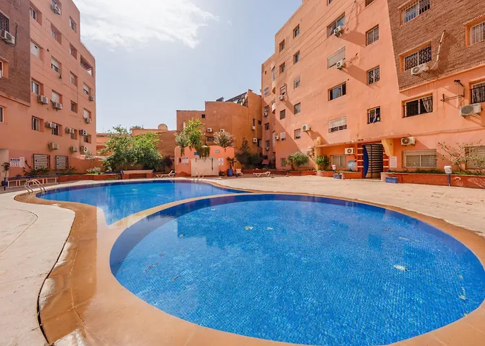 Elegant Appartement 2 Chambres Avec Piscine Et Climatisation A Gueliz